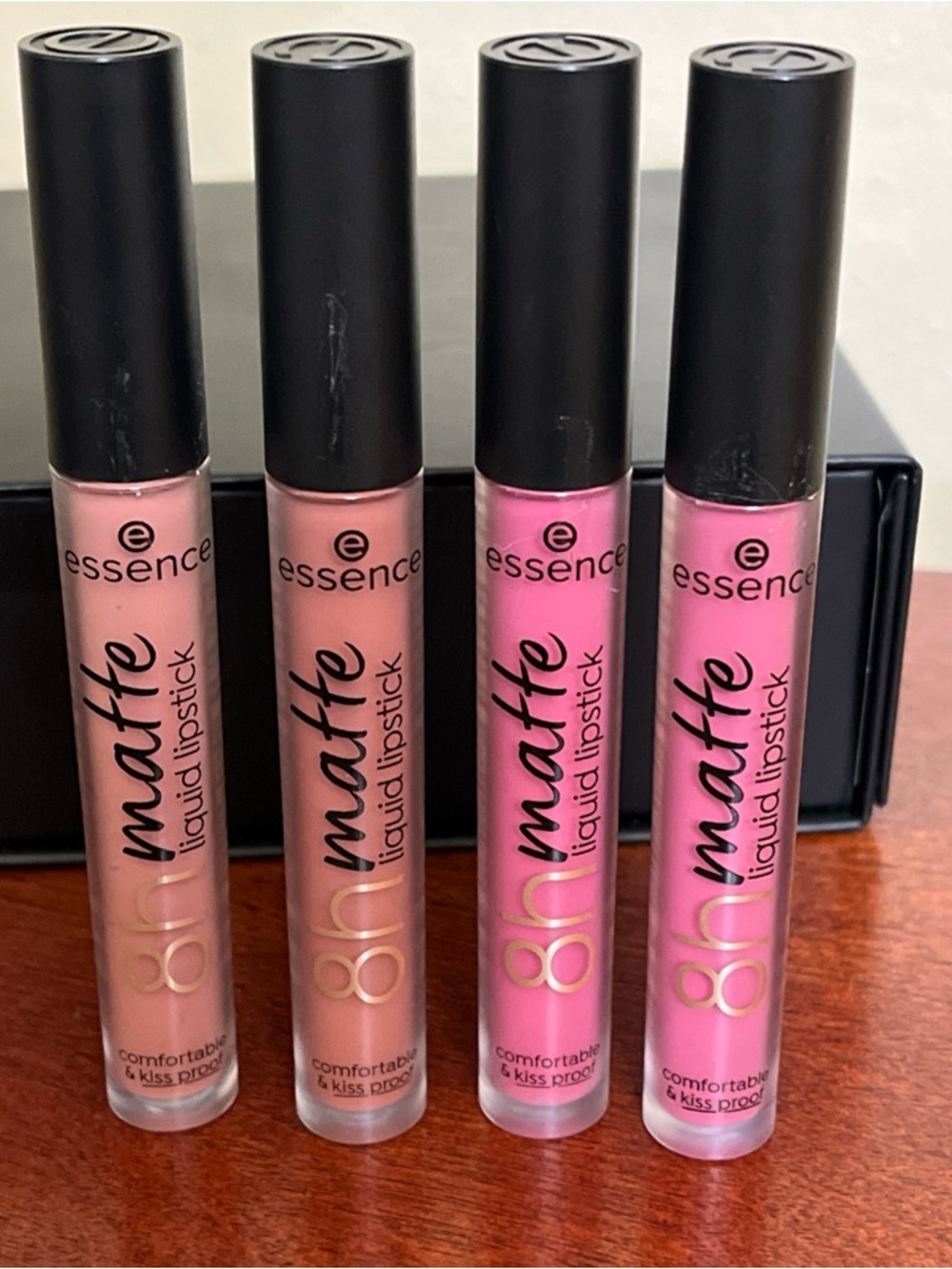 Essence 8 H matte liquid lipstick lot of 4 pink and nudes